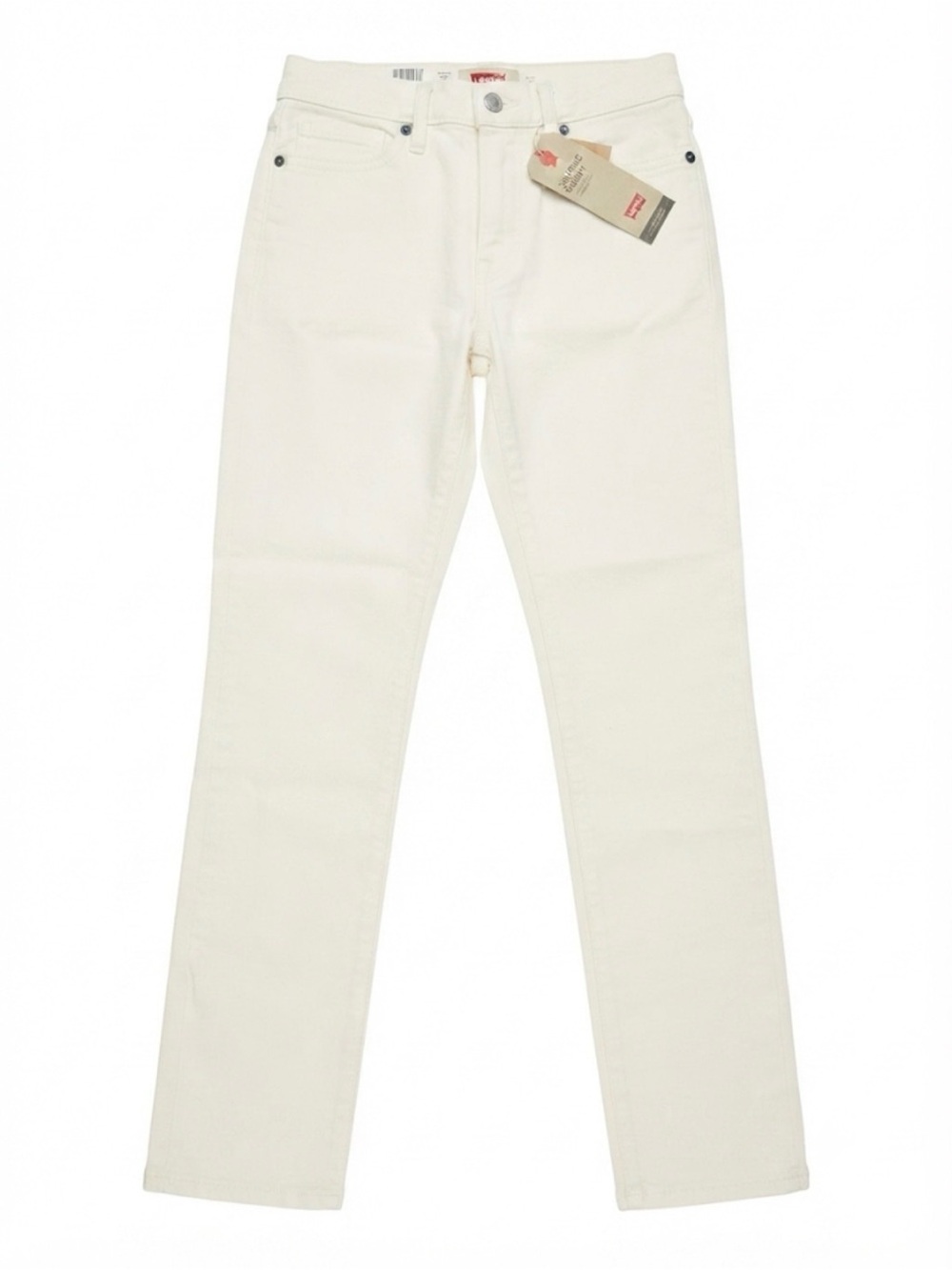 Levi's Women’s White Slim Straight Jeans - Clean White Denim